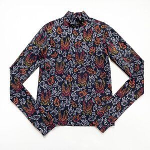 Marcell Von Berlin Long Sleeve Top Flame Print Size Small NEW NWT